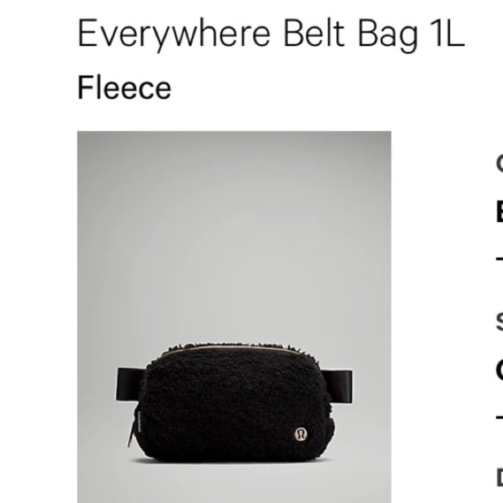 Lululemon Everywhere Fleece Belt Bag 1L